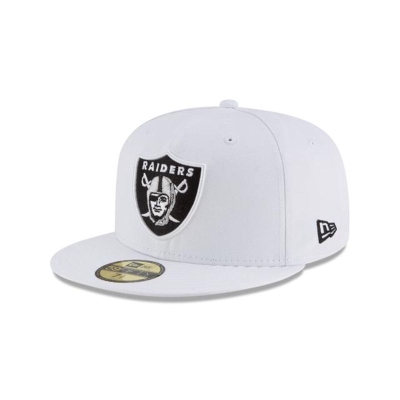 White Las Vegas Raiders Hat - New Era NFL White 59FIFTY Fitted Caps USA3910627